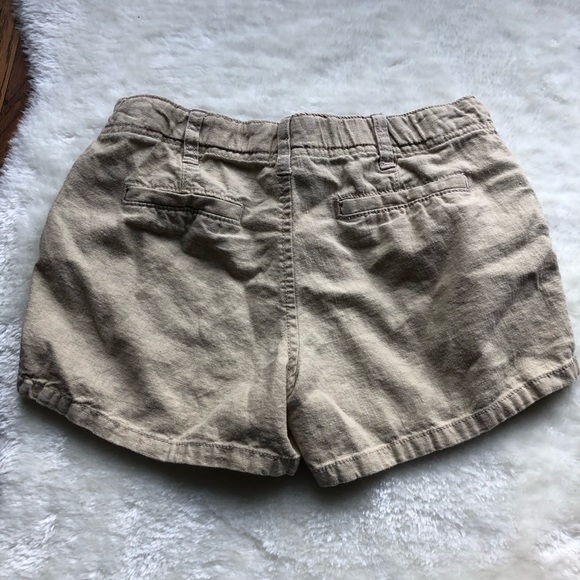 Girls Tan Adjustable linen blend shorts size 12 - Picture 3 of 5